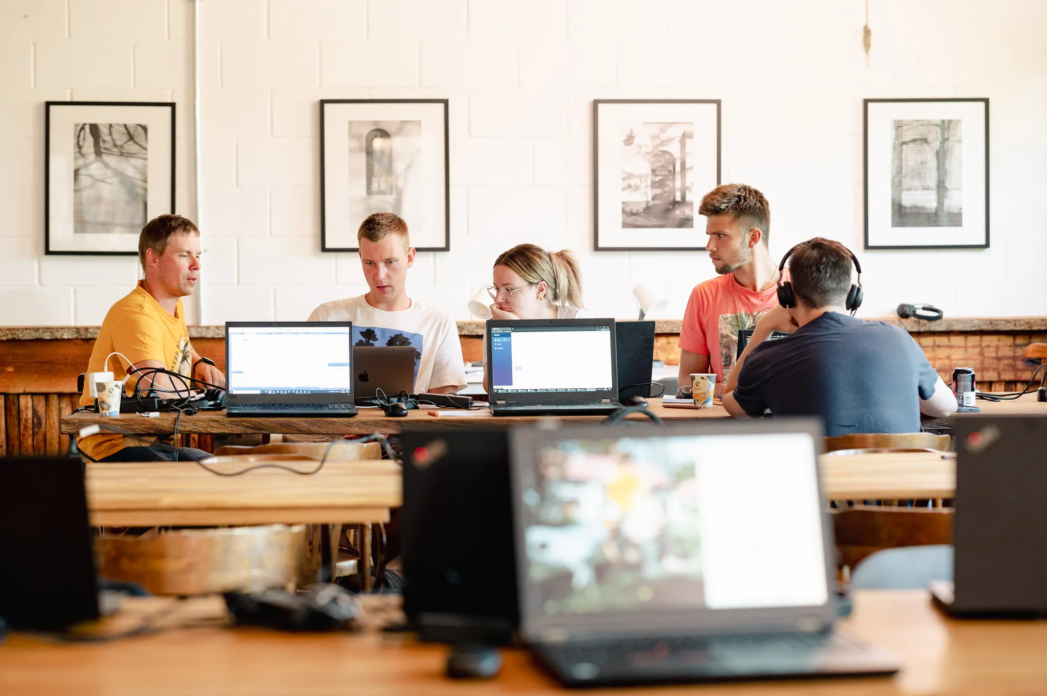 The InteliSearch team at a hackathon