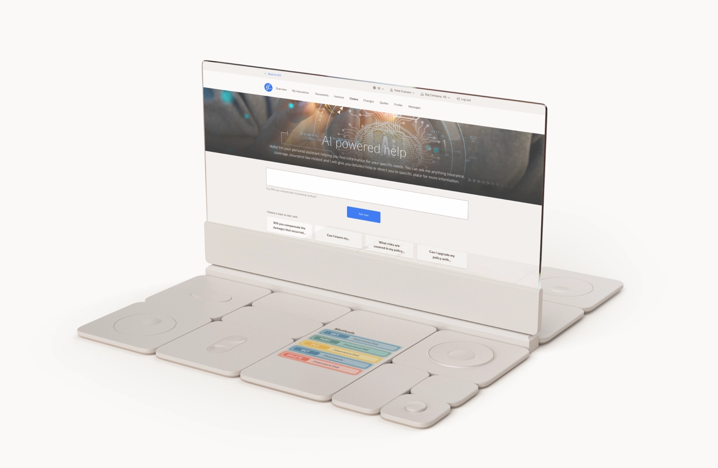 InteliSearch on a screen